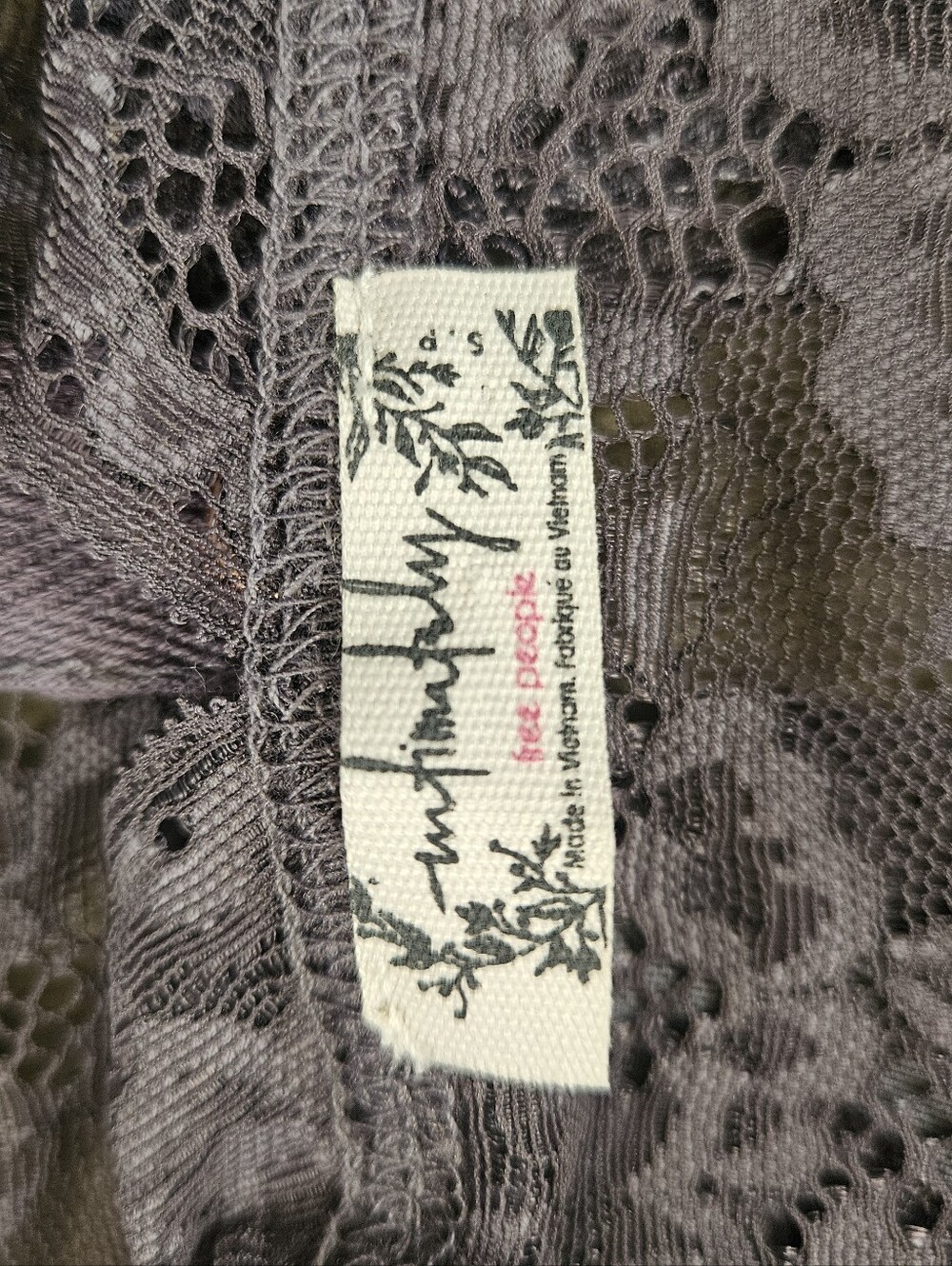 Free People Intimately Adella Longline Lace Bralette Grey S - Picture 4 of 5